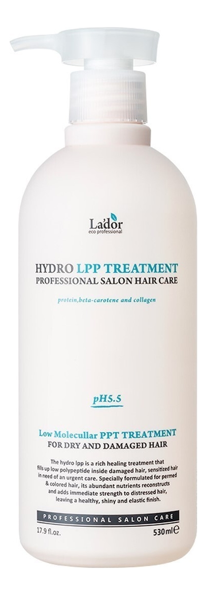 Купить Маска для волос восстанавливающая Eco Hydro Lpp Treatment: Маска 530мл, La`dor