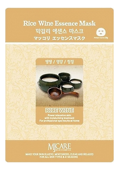 

Маска тканевая с рисовым вином Макколе MJ Care Makgeolli Essence Mask 23г