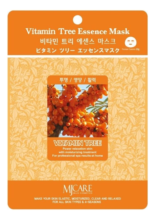 

Маска тканевая Облепиха MJ Care Vitamin Tree Essence Mask 23г