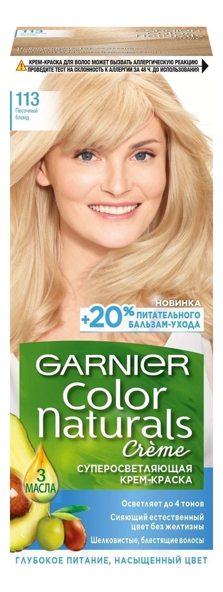 

Краска для волос Color Naturals: 113 Песочный блондин, Краска для волос Color Naturals