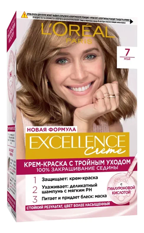 

Крем-краска для волос Excellence Creme 270мл: 7 Русый, Крем-краска для волос Excellence Creme 270мл