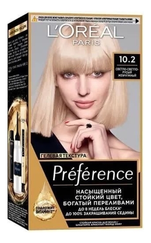 

Краска для волос Preference 270мл: 102 Сверкающие переливы, Краска для волос Preference 270мл