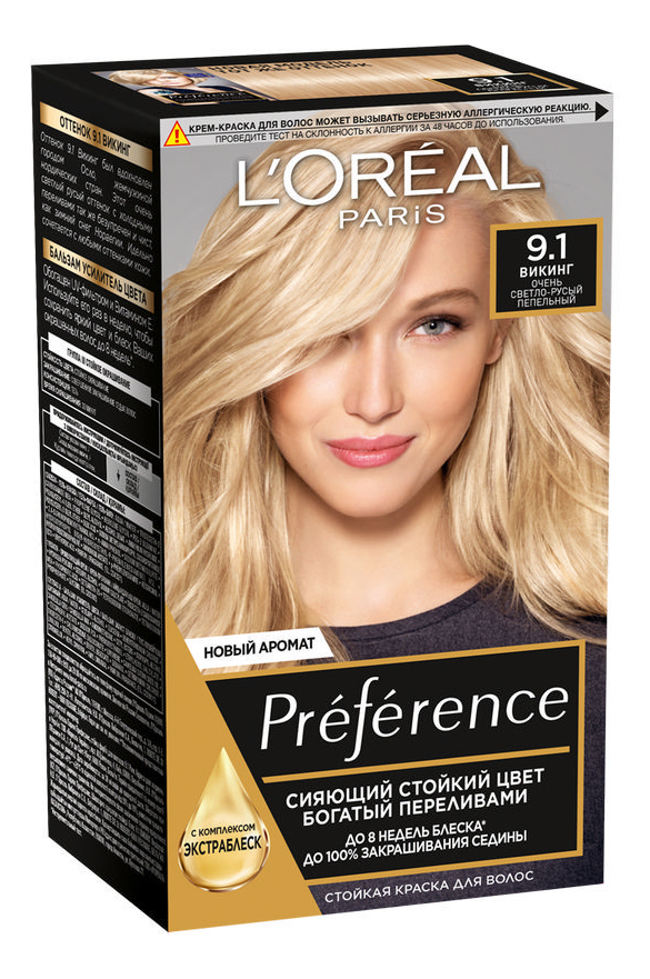 Краска для волос Preference 60мл: 9.1 Викинг, L'oreal  - Купить