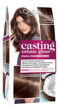 Безаммиачная краска-уход для волос L'Oreal Paris Casting Creme Gloss 418 Пралине мокко, 180 мл