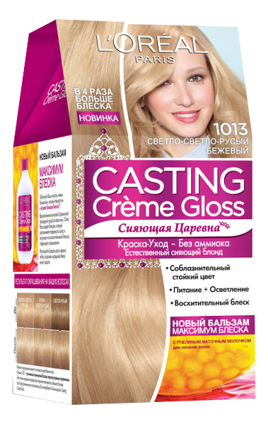 

Крем-краска для волос Casting Creme Gloss: 1013 Светло-светло-русый бежевый, Крем-краска для волос Casting Creme Gloss